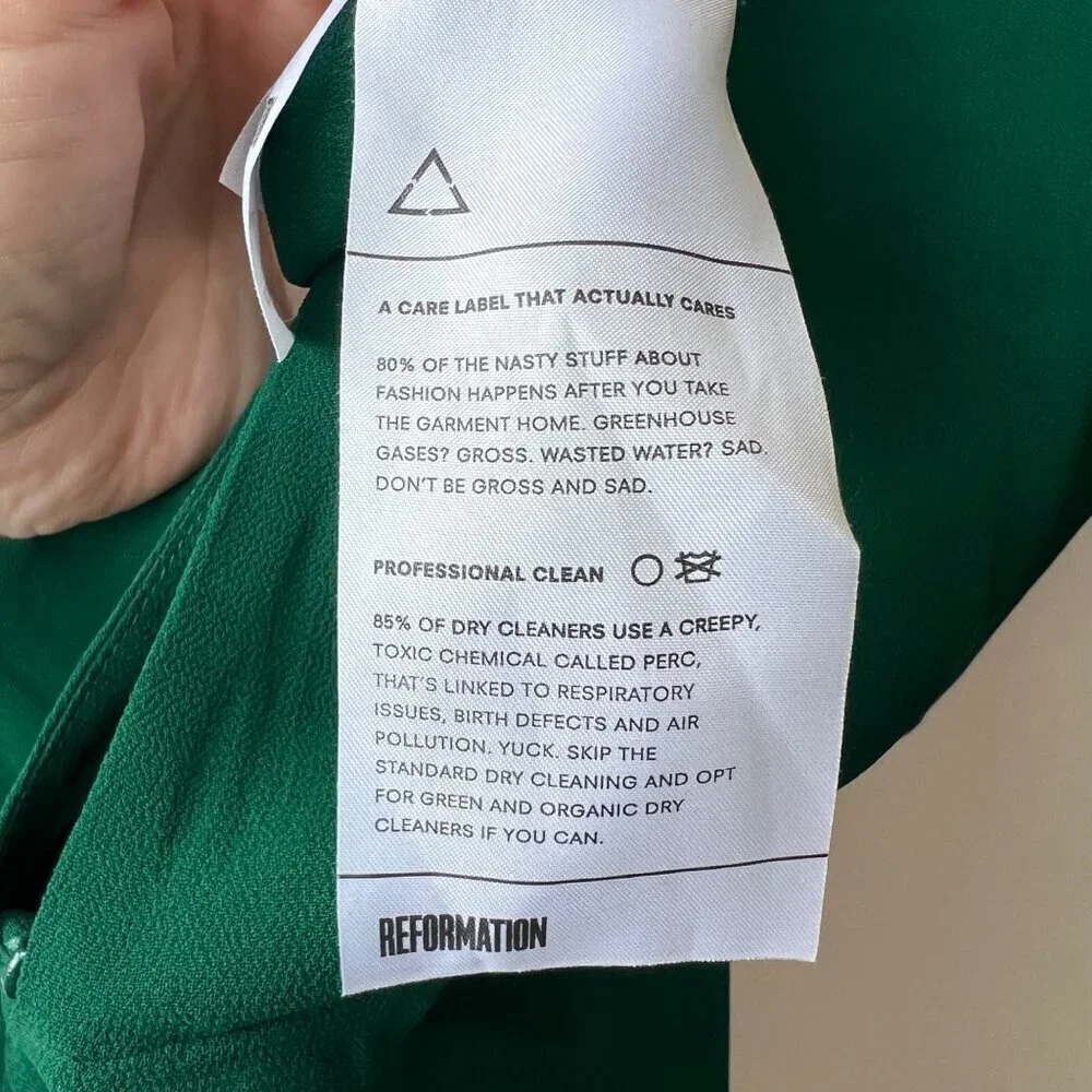 Reformation Swiss Jumpsuit, green, Size 6 - Picture 10 of 10